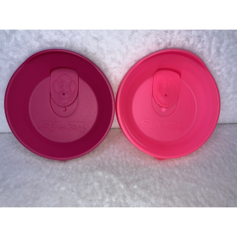 Lot of 2 Replacement Tervis Tumbler Neon Pink & Magenta Lids